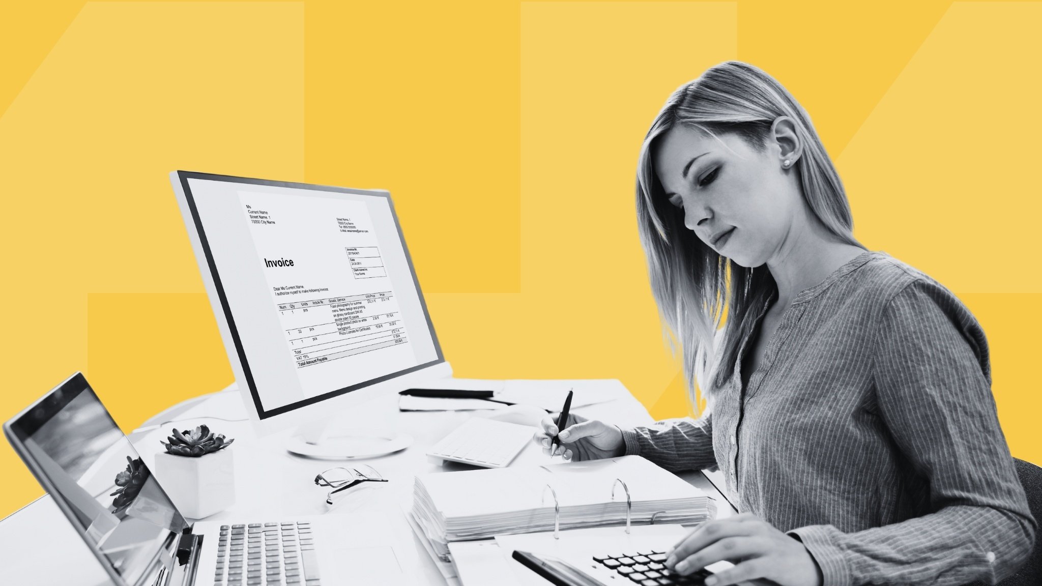 woman-working-at-desk-with-two-monitors